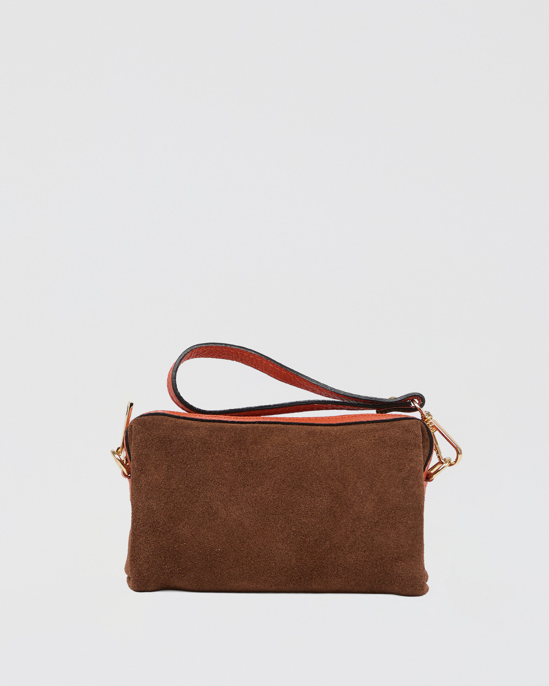 Virginie en daim camel cuir orange