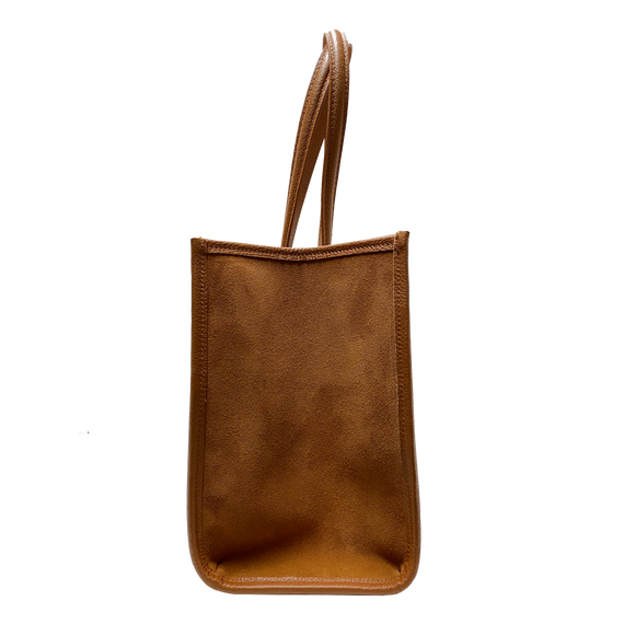 Camille camel suede, camel leather