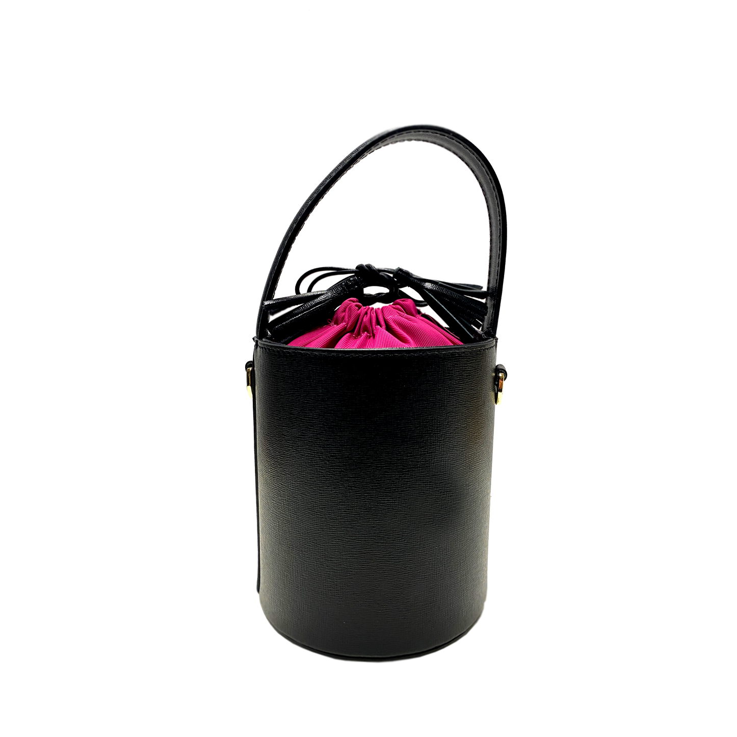 Mini Catherine nero | chiusura fucsia