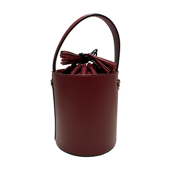 Mini Catherine burgundy | chiusura burgundy