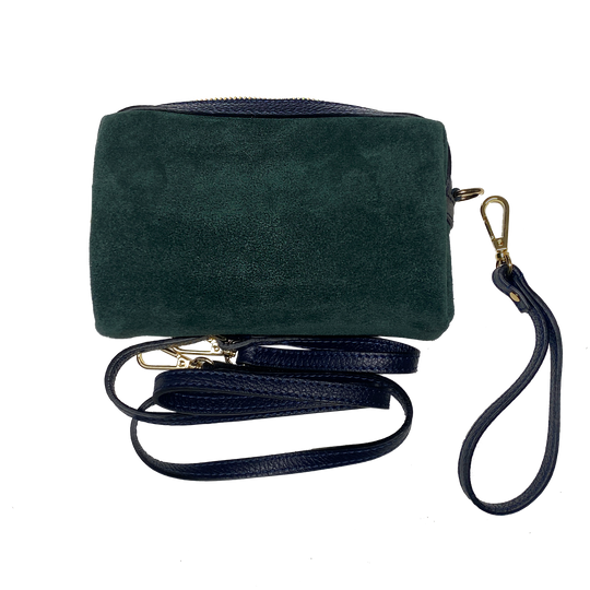 Virginie suede verde blu