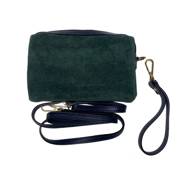 Virginie suede verde blu