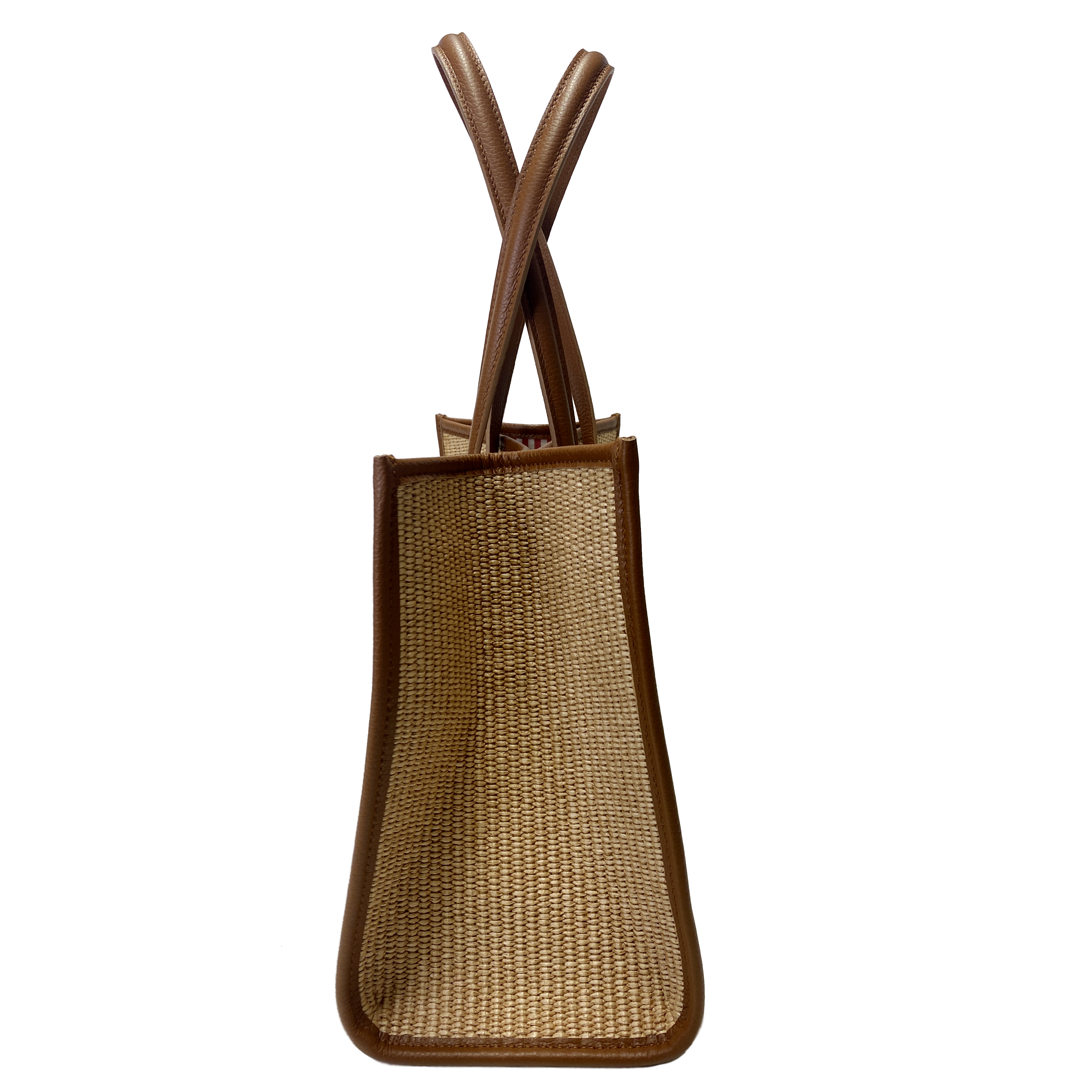 Camille raffia, camel leather