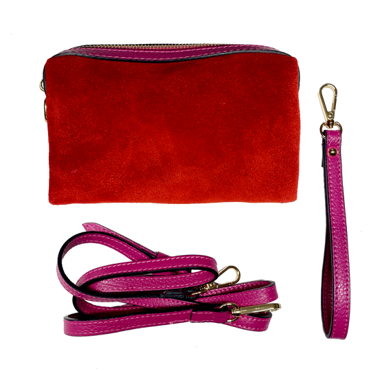 Virginie suede rosso fucsia